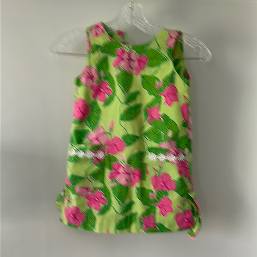 Lilly Pulitzer Embellished Sheath Dress Green and Pink